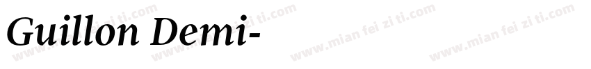 Guillon Demi字体转换